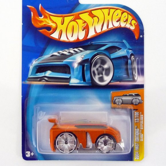 Hot Wheels Blings Hyperliner #013 First Editions 13/100 Orange Die-Cast Car 2004 - Picture 1 of 1